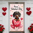 thumbnail image 4 of Red Theme Love Banner Heart-shaped Heart Backdrop Rose Decoration Dog Pattern Romantic Display for Valentine's Day Romantic Party Pet Lovers, 4 of 8