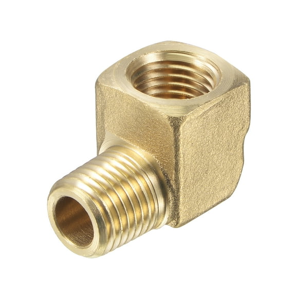 Uxcell 1/4 NPT Male to Female Thread Brass Hose Fitting Elbow Right Angle