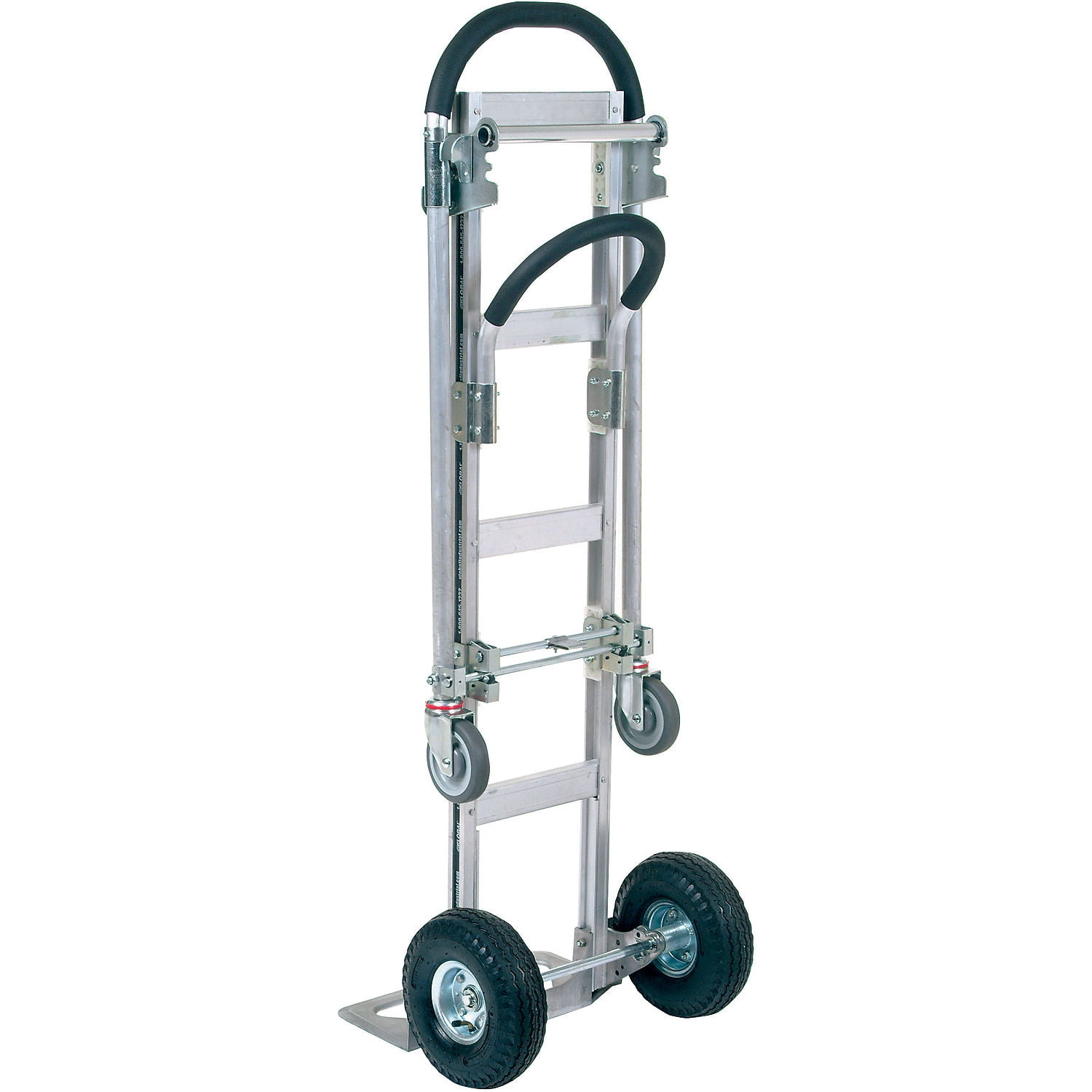 Aluminum 2-in-1 Convertible Hand Truck with Pneumatic Wheels - Senior