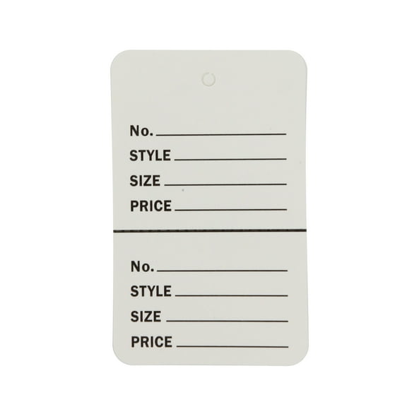 SSWBasics Large Unstrung White Perforated Coupon Price Tags - 1¾” W x 2⅞”H - Case of
