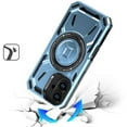 thumbnail image 2 of Military Grade MagSafe Hybrid Armor Case with Rotating Kickstand for iPhone 16 - Blue, 2 of 3