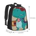 thumbnail image 3 of Daiia Cool Dino Playing Skateboard Backpack for Men and Women -Durable Backpack Large Capacity, Water-Resistant Bag with Adjustable Straps and Laptop Compartment, 3 of 9