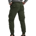 thumbnail image 3 of lkfuzj Men's Cotton And Linen Elastic Waist Blended Breathable Comfortable Soft Beach Casual Trousers Full Length Pants Army Green, 3 of 3