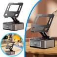 thumbnail image 1 of Klonfd Tablet Stand With Wireless Speaker And Slip Base Phone Stand With Speaker Suitable For Home Kitchen And Desk And Also For Most Mobile Phones, 1 of 6