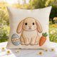 thumbnail image 1 of Fundas de almohada de Pascua | Fundas decorativas para cojines de sofá y cama | Fundas cuadradas de 45 x 45 cm | Decoración para el hogar: sala de estar, dormitorio, patio | Juego de 1, 1 of 6