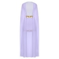 thumbnail image 4 of TiaoBug Ladies Greek Queen Princess Toga Flowy Split Dress Roman Empress Greek Party Costume Lavender XL, 4 of 5