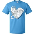 thumbnail image 3 of Inktastic Lung Cancer Awareness White Ribbon Around Heart T-Shirt, 3 of 5