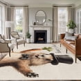 thumbnail image 2 of Spring Is Coming Large Area Rugs 6x9 ft Groundhog Festival Groundhog Carrot Washable Rug Non Slip Indoor Carpet Absorbent Floor Mat for Living Room Bedroom Dining Room, 2 of 9