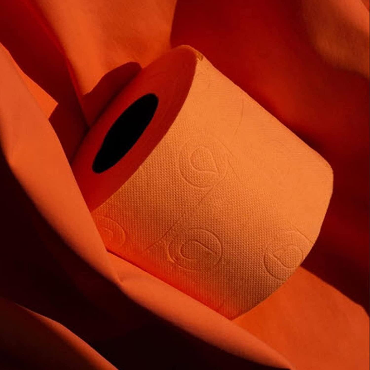 Orange Toilet Paper 3-Ply - Pack of 6 Rolls, 140 Sheets Each - Eco-Label Certified, Dermatologically Tested, Septic Safe, Sustainable & Soft