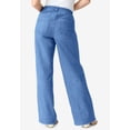 thumbnail image 2 of Roaman's Women's Plus Size 24/7 Stretch Wide Leg Jean, 2 of 5