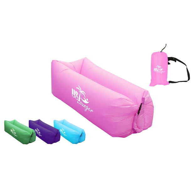 Us Lounger Cadillac Pink Fast Inflatable Portable Outdoor Or Indoor Wind Bed Lounger Air Bag Sofa Air Sleeping Sofa Couch Lazy Bed For Camping Beach Park Backyard Walmart Com Walmart Com