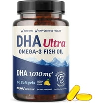 DHA Omega 3 Fish Oil Supplements for Brain & Eye Health, 1,010 mg, 60 Count