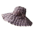 thumbnail image 2 of TANGNADE Sun Hats for Women Folding Vintage Outdoor Beach Garden Travelling Summer Hats Dark Purple, 2 of 6