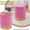 thumbnail image 3 of Mxfurhawa Velvet Storage Ottoman Multipurpose Footrest Stool for Living Room & Bedroom(Rose Pink), 3 of 6