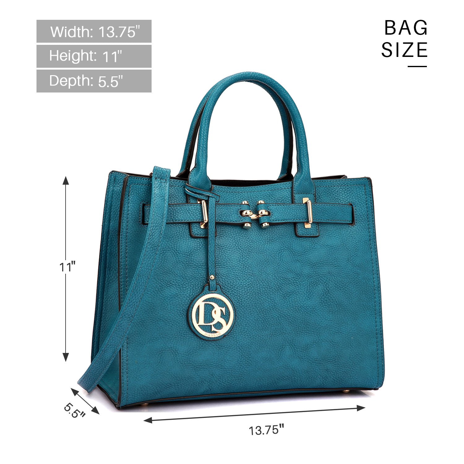 Dasein Women Satchel Purses Handbags Belted top-Handle Work Tote Shoulder Bags with Long Strap