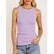 thumbnail image 2 of Camiseta sin mangas AURUZA con espalda nadadora y canalé para mujer, Lavanda, Talla S, 2 of 7