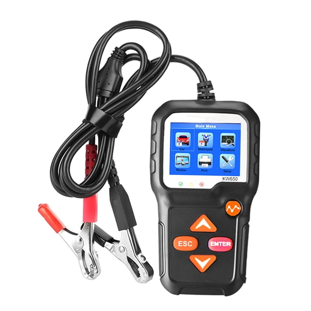 Testeur de Batterie de Voiture Auto Testeur de Charge de Batterie de Voiture sur le Système de Démarrage et le Système de Charge Outil de Balayage Testeur de Batterie Automobile pour Voituressuvs / Camions