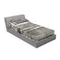 thumbnail image 2 of Ambesonne Rustic Fitted Sheet & Pillow Sham Set, Historic Old Store Front, Twinxl, Grey, 2 of 2