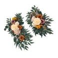 thumbnail image 2 of Wedding Arch Flowers Artificial Flower Swag Set Pack of 2, Flower Arrangement Home Decor Indoor Silk Flowers for Wedding Arch for Wall Party Brown, 2 of 10
