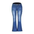 thumbnail image 6 of Ierhent Flare Jeans for Women Women's Stylish High Waisted Curvy Stretchy Flare Denim Jeans B,2XL, 6 of 7