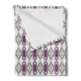 thumbnail image 2 of Ethnic Soft Flannel Fleece Throw Blanket, Vintage Eastern Mosaic from Medieval Times Art Axis Illustration, Cozy Plush for Indoor and Outdoor Use, 50" x 70", Pale Green Pale Grey, by Ambesonne, 2 of 5