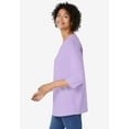 thumbnail image 4 of Woman Within Women's Plus Size Perfect Three-Quarter Sleeve V-Neck Tunic Tunic, 4 of 6