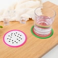 thumbnail image 5 of Travelwant 7Pcs/Set Fruit Coaster, Non Slip Coasters Heat Insulation Colorful Unique Slice Silicone Drink Cup Mat for Drinks Prevent Furniture and Tabletop, 5 of 7