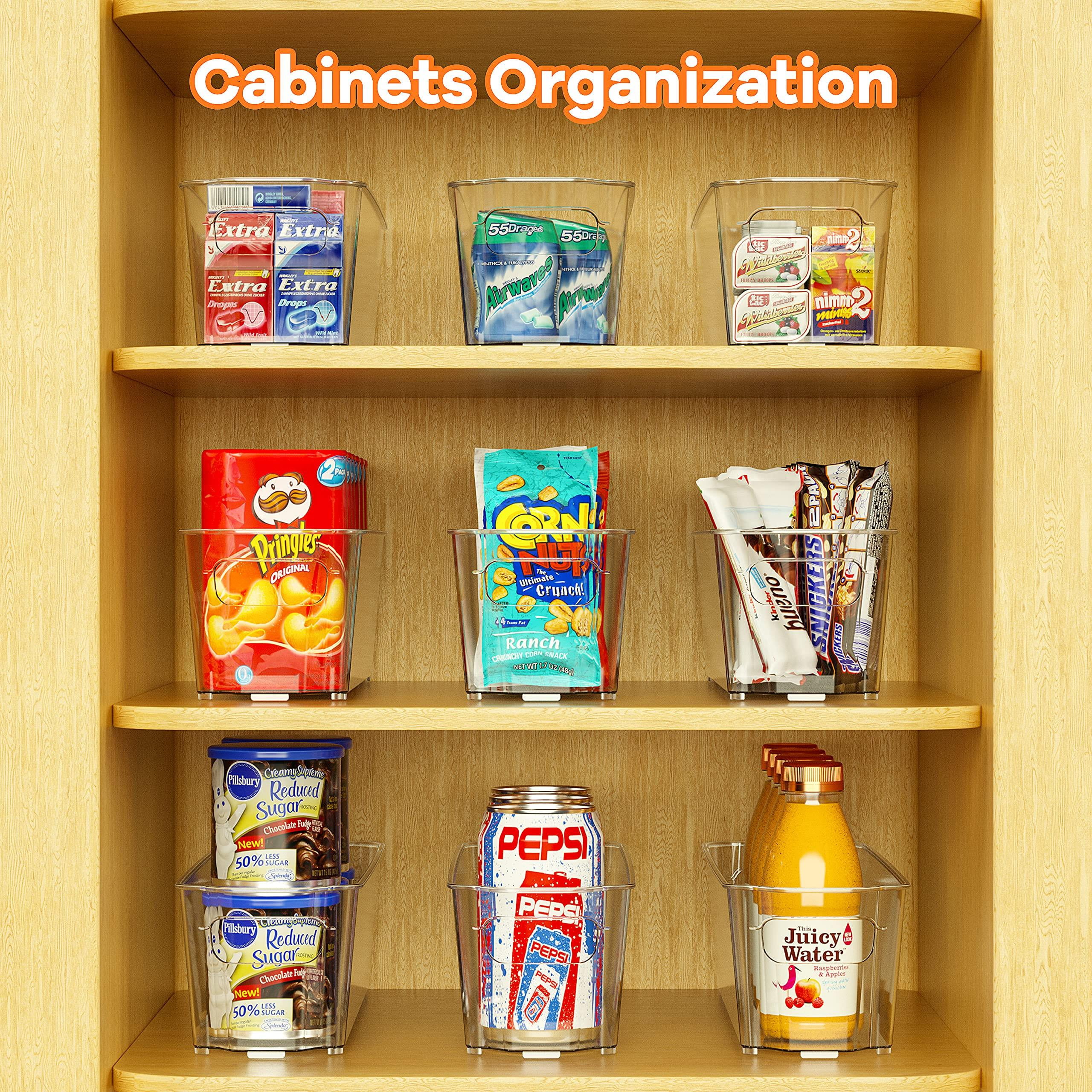 Kingrol 8 Pack Plastic Storage Bins for Freezer, Pantry, Countertop,  Cabinet Organization, Stackable Food Storage Organizer with Handles, BPA  Free, 10