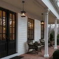 thumbnail image 2 of LNC Black Outdoor Hanging Lantern with Clear Glass, Transitional Pendant for Wet Areas, 2 of 14