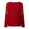 thumbnail image 5 of Mujeres Leopardo O Cuello Lentejuelas Manga Larga Patchwork Camiseta Polluver Blusa Tops Fridja  FKASFK2999, 5 of 5