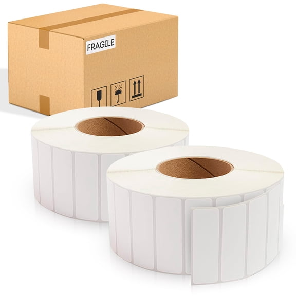 Thermal Transfer Shipping Labels White Matte Perforated 21600 count 3 x 1 in 3 in Core