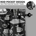 thumbnail image 5 of Kitchen Food Cooking Chef 3-Piece Kitchen Curtains Set Kitchen Curtains Sets with Valance for Windows Rod Pocket Machine Washable Kitchen Decor Decorations (54"x18"+2x27.5"x24"), 5 of 6