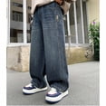 thumbnail image 6 of OSOLU Boys Jeans Straight Leg Comfortable Casual Denim Pants with Adjustable Waist Pocket Everyday Wear Holiday Vibrant Trousers, 6 of 9