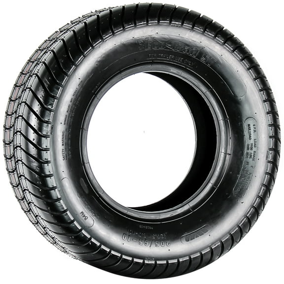 Trailer Tire 20.5X8.0-10 205/65-10 Load Range C 6 Ply Tractor Tire - 2 Year Warranty