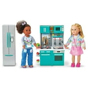 My Life As Full Kitchen Playset with Light & Sound for 18” Doll, Turquoise, New, Ages 5+, 64 items included