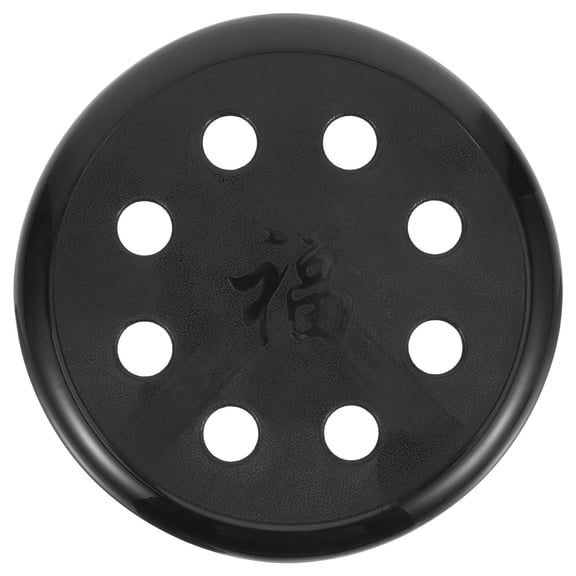 TEHAUX Black Round Plastic Replacement Stool Seat for Home, Kitchen, Office Use - and Comfortable Seating