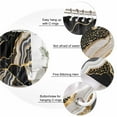 thumbnail image 6 of Black Marble Waterproof Fabric Shower Curtain,Grey Gold Texture Vintage Farmhouse Art Waterproof Fabric Shower Curtain for Bathroom Curtains Bathtubs Hotel Shower Curtains with 12 Hooks Long 72x78in, 6 of 8