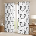 thumbnail image 2 of Manfei Black Bow Curtains Pack of 2 (42x84 Each) for Girls, Dreamy Princess Style Curtains Blackout, 2 of 6
