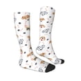 thumbnail image 4 of Lsque Cute Cartoon Dogs Printed Crew Socks Men's Women's LightWeight Thin Casual Calf Socks ,Knee High Socks,Cotton Socks, 4 of 9