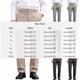 thumbnail image 3 of Ceisia Men's Solid Color Slim Straight Leg Wool-Like Dress Pants for Business Commute Navy XXXL Gifts, 3 of 9