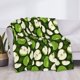 thumbnail image 3 of Fotbe Green Fruit Manta de Franela con Estampado, Manta Ultrasuave para Cama, Sofá, Auto, Hipoalergénica y Antibolitas-60"x50", 3 of 6