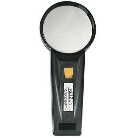 Reizen Illuminated Pocket Magnfiier - 2X -4x insert 2-1-2 inches