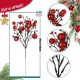 thumbnail image 4 of 12 Pack Artificial Glitter Berry Stems, NOGIS 11.4 inch Christmas Glitter Berries Spray Picks Holly Berry Branches for Christmas Tree Ornaments DIY Crafts Wreath Xmas Holiday Home Decor(Red), 4 of 7
