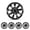 14 inch- Black Lacquer, variant on Universal 14 inch Hubcaps Set Of 4, Snap-On Car Truck SUV, ABS&PC Material 14 inch Wheel Rims Cover, Hubcaps Set of 4 Fits for Most Steel Wheels(Black Lacquer)
