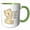 Green/White, variant on 3drose, Hugs Cuddles and Fluff- Adorable Teddy Bear Illustration, 11oz Two-tone Green Mug