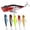 5pc, variant on Topwater Popper Fishing Lure, Splashing Hard Bait with Cupped Mouth, 3D Eyes and 2 Treble Hooks, Gold Silver, 0.44 oz, 3.54 Inch