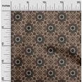 thumbnail image 2 of oneOone Cotton Cambric Brown Fabric Asian Block Quilting Supplies Print Sewing Fabric By The Yard 56 Inch Wide, 2 of 4