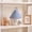 Blue, variant on Japceit 9X7In House Shaped Storage Basket With Lid, Cute Desktop Organizer, Cotton Woven Bin, Portable Vanity Caddy For Cosmetics, Small Trinkets Bedroom Tidy, Decorative Container