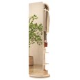 thumbnail image 4 of Full Length Mirror Coat Rack with Brake Wheels, 69" x 20", Floor Standing Mirror with Hook Storage, Swivel Full Body Mirror for Bedroom, Living Room, White, 4 of 11