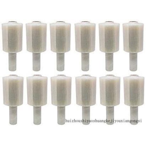  5" x 1,000 ft 80 gauge, 12 pack shrink film. shrink mini wrap with dispenser, pallet wrap